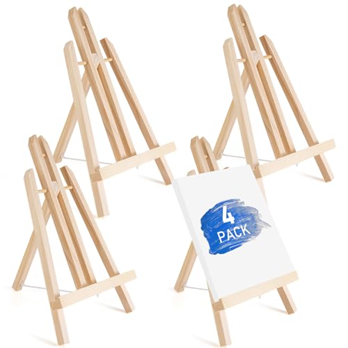 Falling in Art 12 Inch Tabletop Wood Display Easel Stand, 4 Pack - style: 12"- 4p