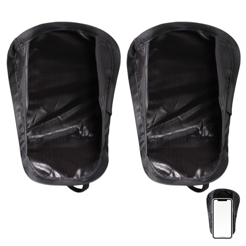Lyreh 2pcs Phone Sun Shade, Foldable Anti-Glare Cellphone Sun Shield - color: Black