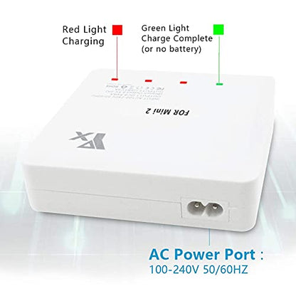 Hanatora 6 in 1 Battery Charger for DJI Mini 4K,Mini 2/SE/2 SE Drone,Rapid Multi Parallel Charging Hub Accessories