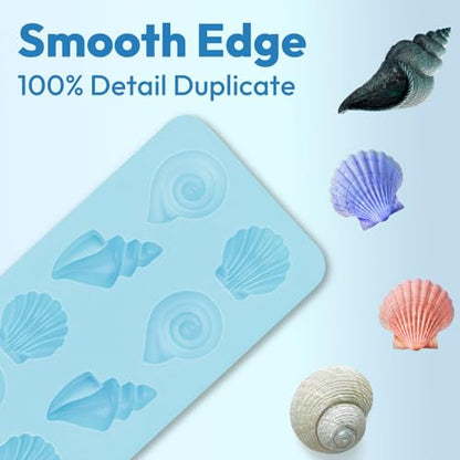 OFFNOVA Silicone Mold Making Kit 70oz Rubber 15A, 1:1 Mixing Ratio Fast Curing for Resin, Casting, Candle, Soap, DIY Crafts, Light Blue - size: 70 Oz