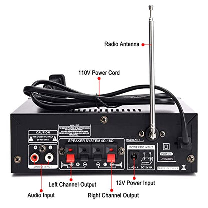 Facmogu 298A 2 Channel Bluetooth 5.0 Audio Amplifier 300W Wireless Amp - style: MAX 300Wx2