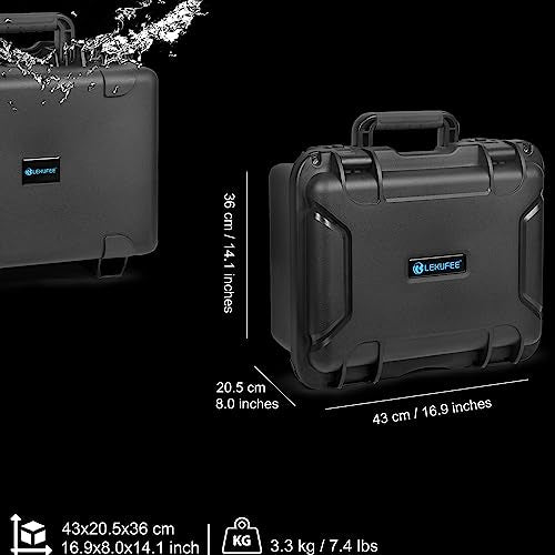 Lekufee Waterproof Carrying Case for Mavic 3 Pro/Classic/Combo - DJI RC Pro/RC 2/N1/N2/Goggles 2/3/Integra/Motion 2/3 & Accessories (Case Only)