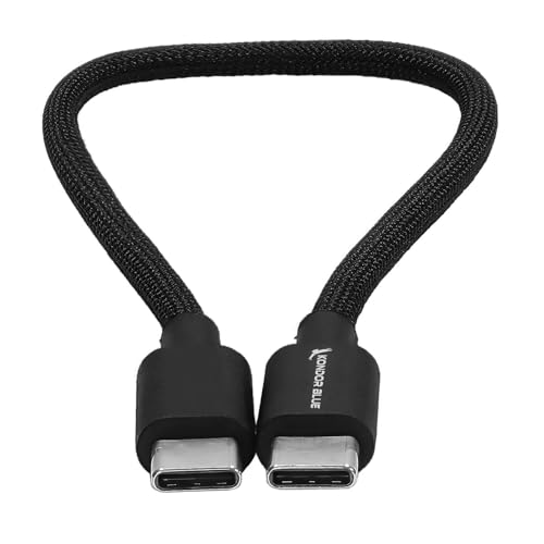 KONDOR BLUE | 10 Inch USB-C Cable for DJI LiDAR Focus System | Reliable Communication Cable for Compatible LiDAR Workflows | Black - size: 10 Inch