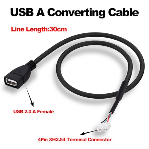 USB A Female to XH2.54 4Pin Motherboard Connector Converting Cable 30cm - style: Female
