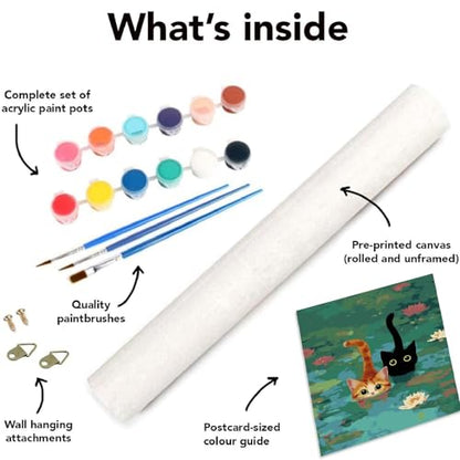 VIGEGU Black Cat Paint by Numbers Kit for Adults Beginner 16x20 Inch - color: MT6062