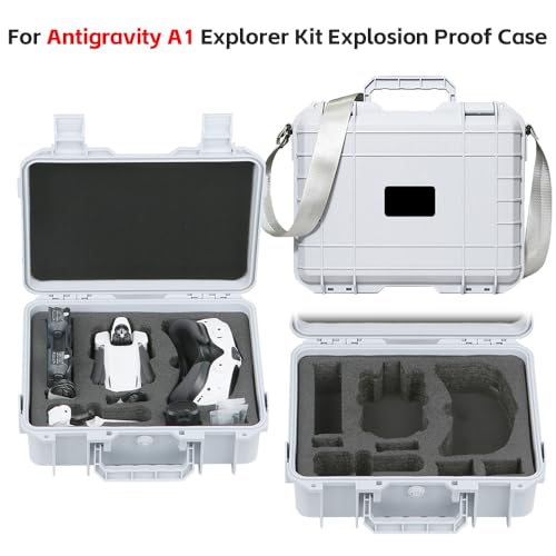 Explosion-Proof Case for Antigravity A1 Drone Portable Hard Shell Carrying Case Travel Waterproof Shoulder Bag For Antigravity A1 Drone, Grip Motion Controller, Battery