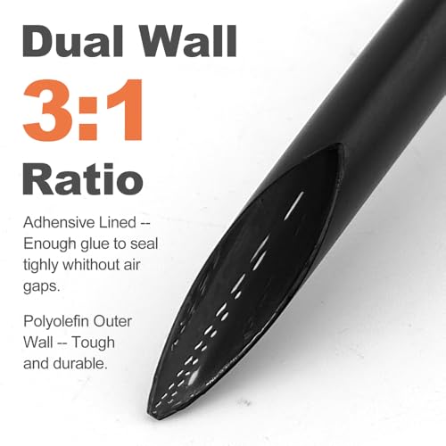 420pcs Heat Shrink Tubing 3:1 Dual Wall Wire Shrink Wrap Adhensive Lined
