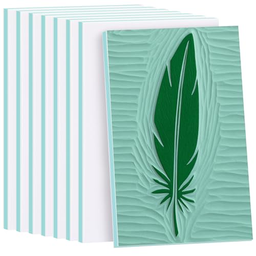 SGHUO 8pcs 4"x6" Rubber Stamp Carving Blocks Linoleum - color: Green