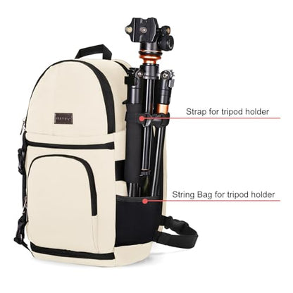 MOSISO Camera Sling Bag, Photography Shoulder Bag Compact Camera Backpack - color: Beige