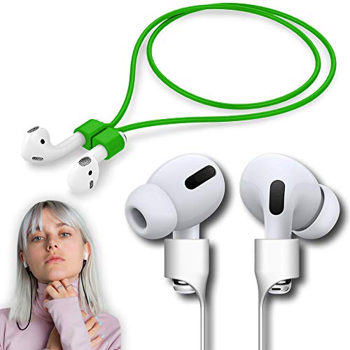 Ultra Strong Magnetic Airpod Pro Strap Anti-Lost Cord Sports Lanyard Compatible with Airpods 3rd 2nd Generation Pro 3 2 1 (Green) - color: Green