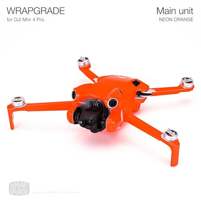WRAPGRADE Skin Stickers Compatible with DJI Mini 4 Pro | Full Wrap (Neon Orange) - color: Neon Orange