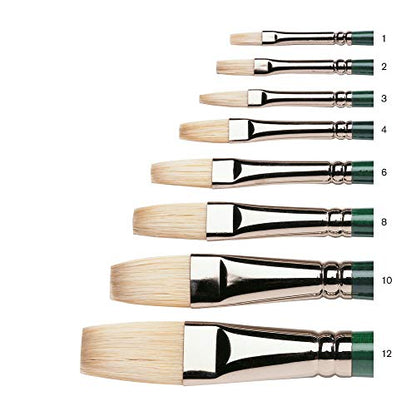 Winsor & Newton Winton Hog Flat #2 Bristle Brush - size: #2, style: Flat