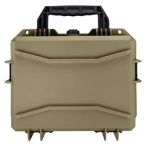 Eylar 13.8" Intact Series Compact Hard Camera Case, Lightweight and Durable Stacker Design with Foam - color: Dark Earth