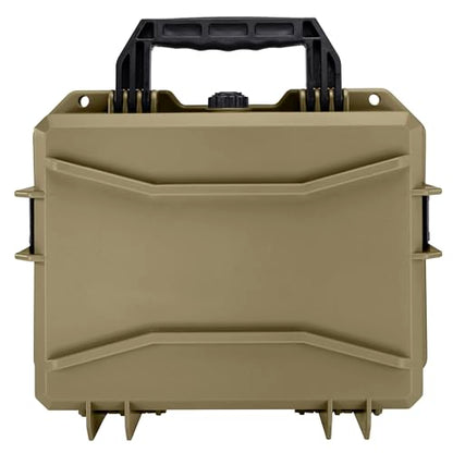 Eylar 13.8" Intact Series Compact Hard Camera Case, Lightweight and Durable Stacker Design with Foam - color: Dark Earth