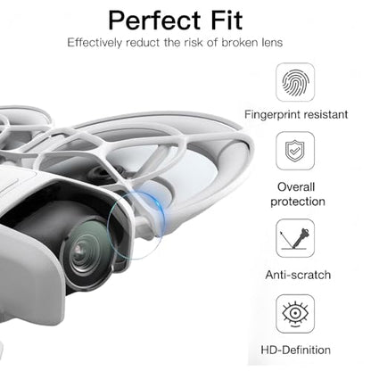 2Pcs HD Clear Tempered Glass Camera Protectors for DJI Neo Drone Accessories Kits Anti-Scratch Lens Screen Protective Film