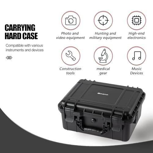 small Hard case Waterproof Hard Case with DIY Customizable Foam Insert Portable Protective for Camera Drones Equipments Tools Test Instruments 14.2''x11.4''x6.3'' - color: 14.2''x11.4''x6.3''