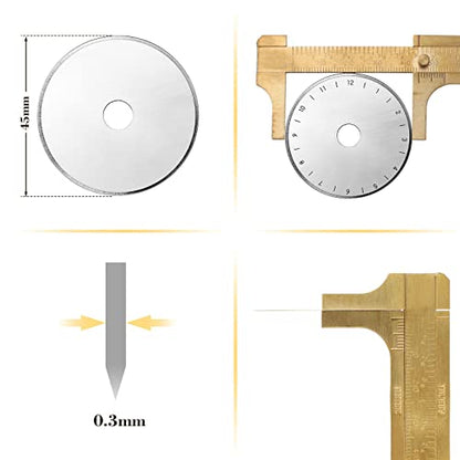 Shimeyao 36 Pack 45mm Rotary Cutter Blades Replacement for Fabric Quilting