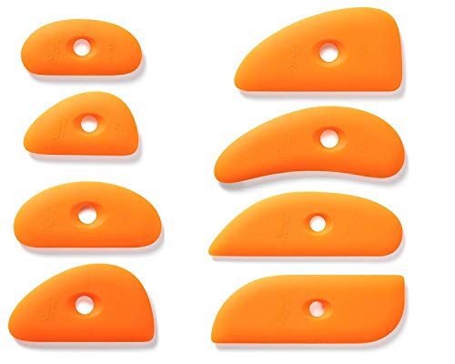Xiem Tools Soft Silicone Clay Rib for Ceramics and Pottery (Complete Set) - size: Complete Set