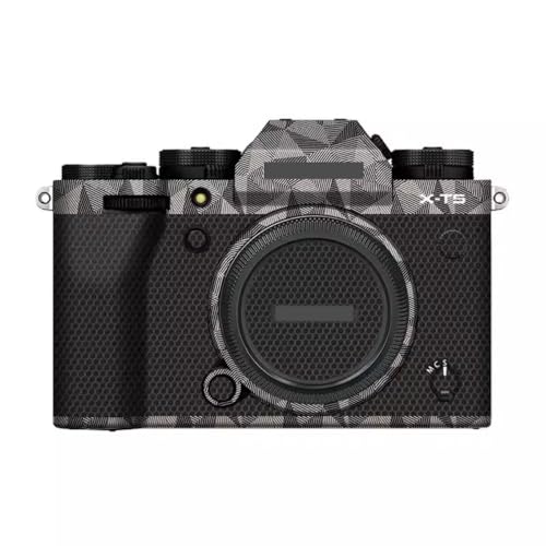 Anti-Scratch Camera Cover Skin Sticker for Fujifilm X-T5 Mirrorless Digital Camera Body Protector Vinyl Film Decals for Fuji XT5 (Triangle Titanium) - color: Triangle Titanium