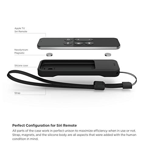 elago R1 Intelli Case for Apple TV Siri Remote 4K / 4th Gen - color: Black
