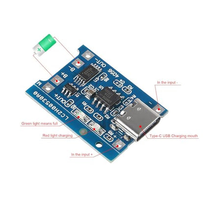 16pcs 5V 1A TP4056 Charging Module Type-C USB for 18650 Lithium Battery Charger Board with Protection USB Type C (TP 5V Charge) - style: TP 5V charge