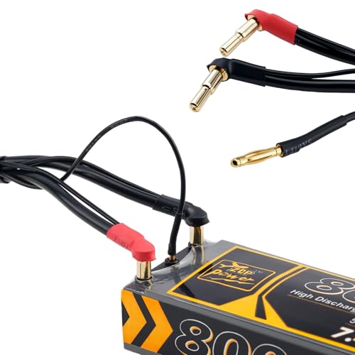1pc 600mm 1s & 2s RC Lipo Battery Charging/Balance Cable Leads with 4mm/5mm Bullet Connector