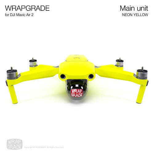 Wrapgrade Main Unit Skin Compatible with DJI Mavic Air 2 (NEON Yellow) - color: Neon Yellow