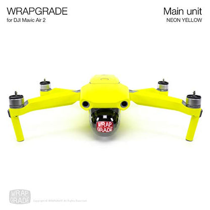 Wrapgrade Main Unit Skin Compatible with DJI Mavic Air 2 (NEON Yellow) - color: Neon Yellow