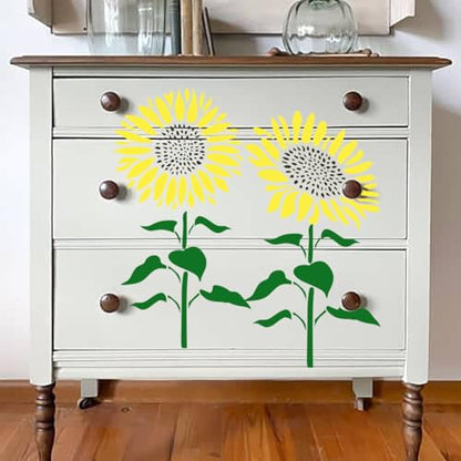Large Flower Stencils for Wood Fence Walls Sunflower Stencils for Painting - style: Sunflower