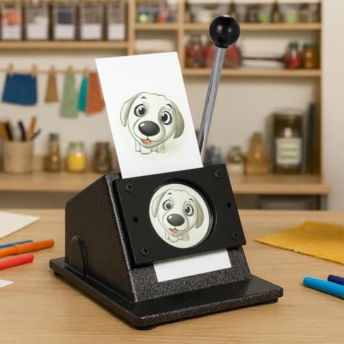 2.28” Circle Punch Cutter for Button Maker, Paper Craft DIY Tool