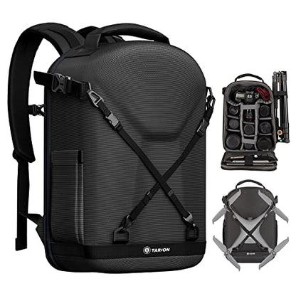 TARION Hard Shell Camera Backpack Bag for Photographers Compact 13L TRH - color: Black, size: Large