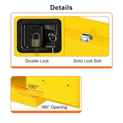 Hazardous Flammable Storage Safety Cabinet 18"x18"x18" Fire Proof Safe - size: 18.1"*18.1"*18.3"