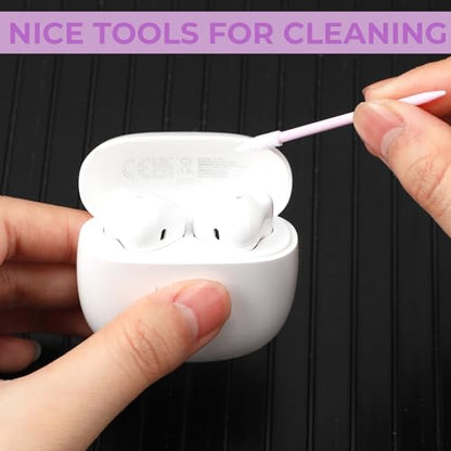 Chinco 200 Pcs Cleaning Swabs 2.56'' Sponge Tip Swabs Sticks Purple - color: Purple