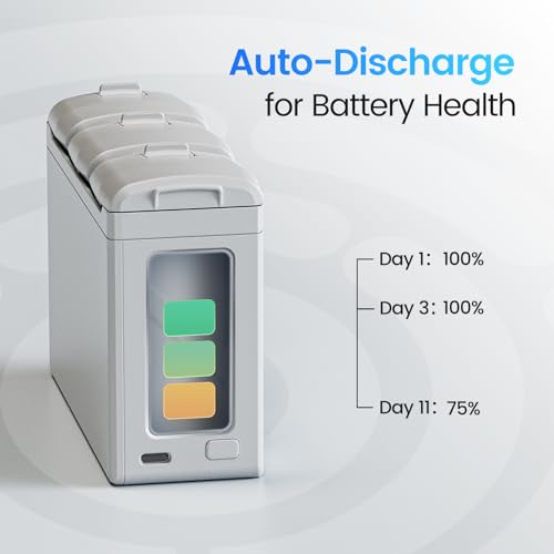 Holy Stone Smart Battery Charging Hub for HS360D and HS360E Drone, Quick Charging, Auto-Discharge (Charge Three Batteries in Sequence)