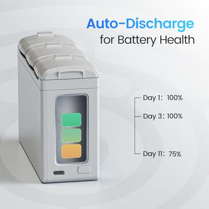 Holy Stone Smart Battery Charging Hub for HS360D and HS360E Drone, Quick Charging, Auto-Discharge (Charge Three Batteries in Sequence)