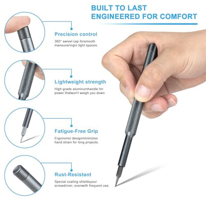 efekol 51-in-1 Small Precision Screwdriver Set - Electronics Repair Tiny Tool Kit [Super Durable],for Ring Doorbell, Laptop, Switch, PS5, Xbox, Macbook, iPhone, Watch, Glasses - style: 51-IN-1