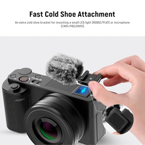 NEEWER Cold Shoe Wind Muff for ZV Series Vlog Cameras, CA133, Black - style: CA133 Black