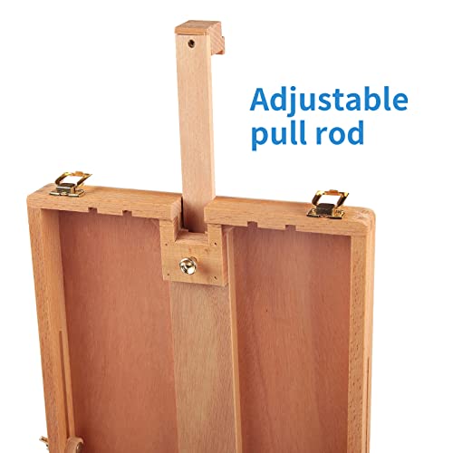 Falling in Art Wooden Tabletop Easel, Beech Wood Sketchbox Desktop Easel - style: Tabletop Easel