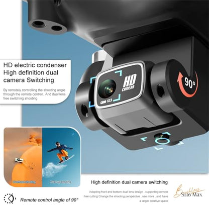 ikaufen S116 Drone with Camera for Adults GPS RC Drone With 4K HD Dual Camera WiFi FPV Foldable Quadcopter Aircraft +1 Battery - size: S116 Dual Camera No Screen Control + 1 Battery