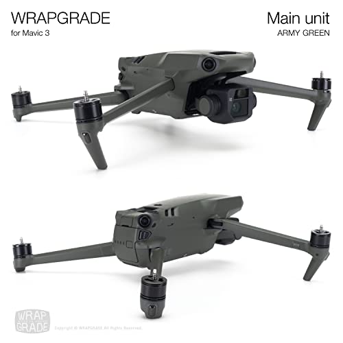 WRAPGRADE Skin Compatible with DJI Mavic 3 Pro (Army Green) - color: Army Green / Pro
