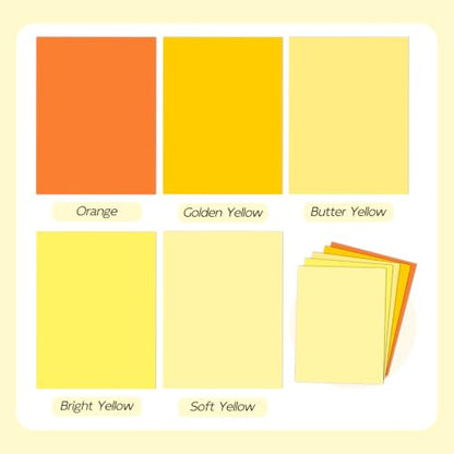 25 Pack Goefun Yellow Card Stock Paper 8.5 x 11 - color: Yellow