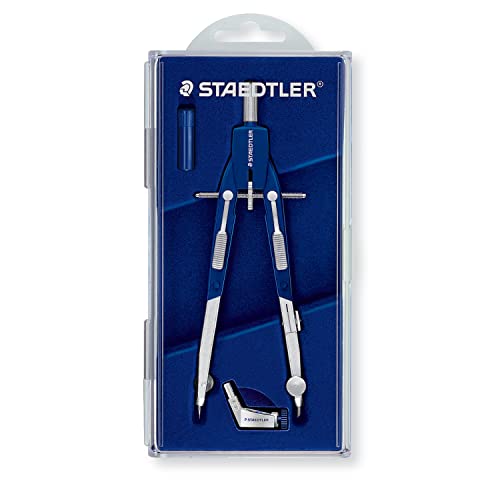 STAEDTLER Mars Comfort Metal 6" Compass Set with Case, Adaptor & Lead - style: 3 Piece Professional Set