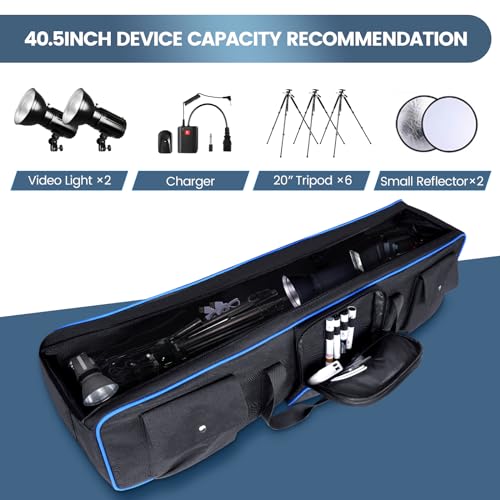 YOREPEK 40.5" Heavy Tripod Carrying Case Bag with 2 Padding Protective Pads - color: 40.5*9.5*9.5