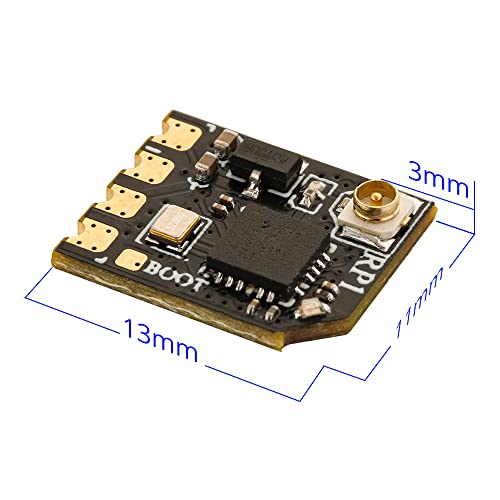 Radiomaster ELRS Receiver RP1 2.4GHz ExpressLRS Nano Receiver with 65mm UFL T Antenna for ELRS FPV Remote Controller Ideal for FPV Drone/Tiny Whoop/Fixed-Wing RC Plane