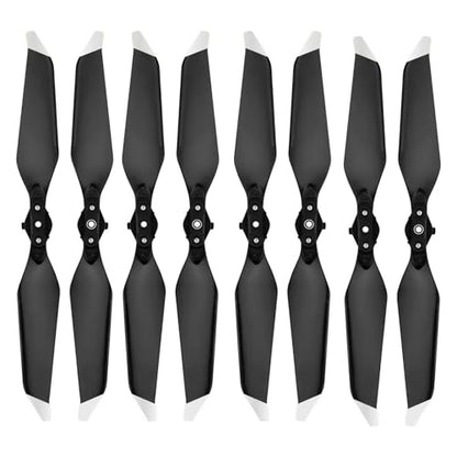 Propeller for DJI Mavic Pro Platinum - 4 Pairs Replacement Blades, Low Noise, Quick Release, Silver Tips - color: Silver