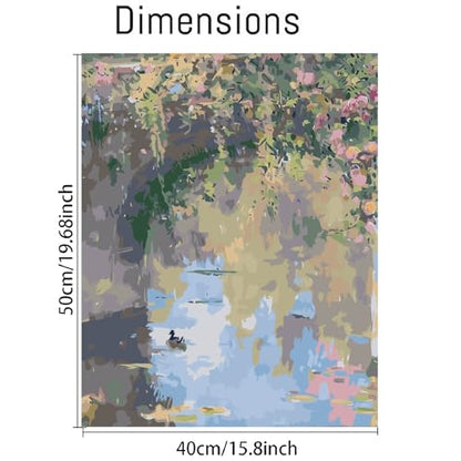 VIGEGU Pond Paint by Numbers Kit for Adults Beginner16x20 Inch - color: MT6145