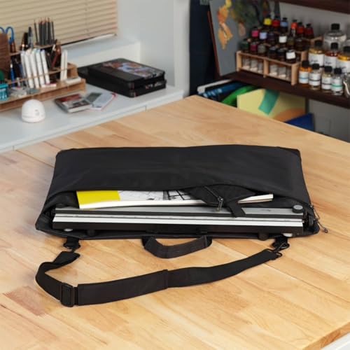 PXB Bags for Architects and Drafters - for Fixed & Multi-Angle 20x26" PXB Drafting Board - Art Desk Carrier- Adjustable Strap, Easy-Grip Handle, Water-Resistant Nylon & Zippered Pockets - size: 23x30"