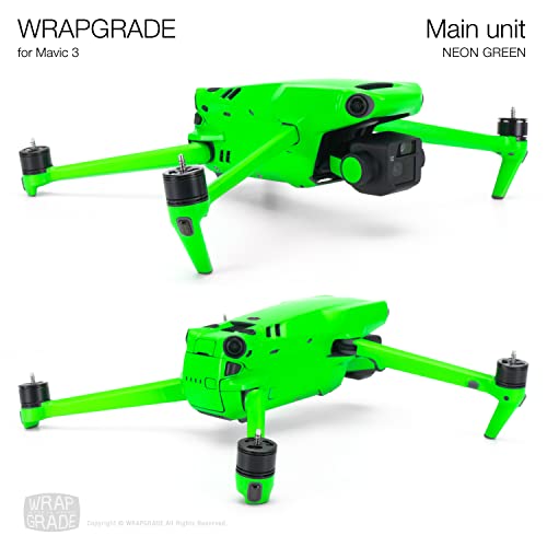 WRAPGRADE Skin Compatible with DJI Mavic 3 Pro (NEON Green) - color: Neon Green / Pro