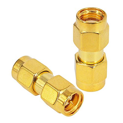 SMA Male to RP-SMA Male Adapter Coax Gender Changer RF Connector 2 Pack
