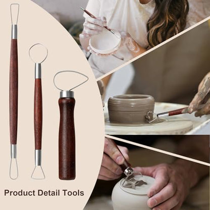 Amrules 43 Pcs Polymer Clay Sculpting Tools Kit for Adults, Red - color: Red-43Pcs
